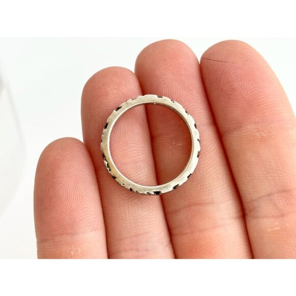 Silpada Signed Geometric Vintage Stackable Abstract Sterling Silver Ring Sz 7.25 - Picture 5 of 10